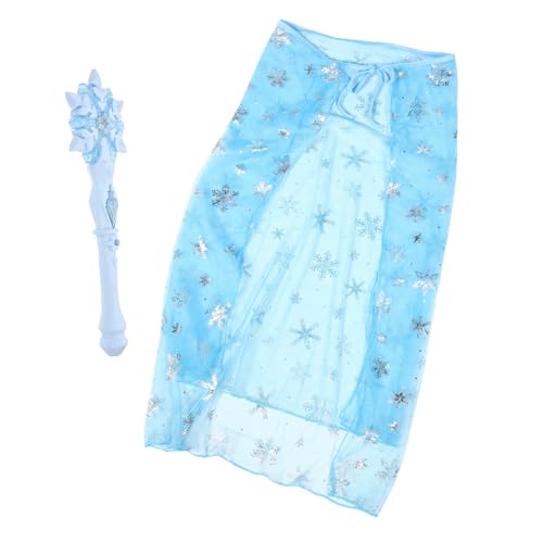 LIFKOME 1 Satz Zauberstab kinderkleider kinderkleidung Glitzernde Spielzeuge Bausatz Perlen Fee Kinderkommode glitzer kleider Kostüm für Prinzen-Umhang-Set Plastik Blue von LIFKOME