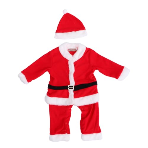 LIFKOME 1 Set Weihnachtsmann Kostü Für Jungen 75cm Inklusive ütze Und Kleidung Ideales Weihnachtsoutfit Für üßes Cosplay Kostü Für Die Weihnachtsfeier von LIFKOME