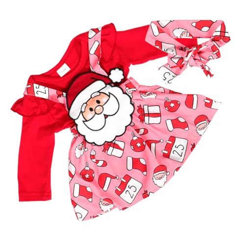 LIFKOME 1 Set Baby Mädchen Herbst Weihnachten Kleidung Neugeborenes Mädchen Kleid 0-3 Monate Baby Mädchen Kostüm Hosenträger Rock Baby Mädchen Winter Weihnachten Kleidung Neugeborenen von LIFKOME