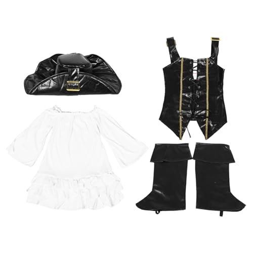 LIFKOME Ärmel Gothic Kleid Teen Mädchen Piraten Kostüme Kinder Halloween Kleid Für Party von LIFKOME