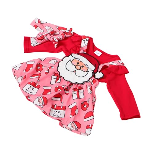 LIFKOME 1 Set Hosenträgerrock Und Strampler, Kleidung, Weihnachtskleid, Overall, Kleidung Für Neugeborene, Strampler, Weihnachtsoutfit Für 0–3 Monate, Baby, Mädchen, Säugling, von LIFKOME