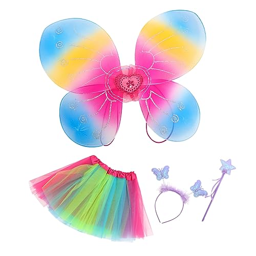 LIFKOME 1 Set Mädchen Outfits Party Tutu Rock Party Fee Kostüm Requisiten Party Cosplay Rock Halloween Tutu Rock Requisiten Fee Zauberstab Zubehör Rock Für Mädchen Partyzubehör Partykleid von LIFKOME