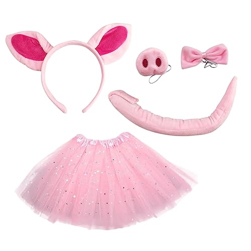 LIFKOME 1 Set Plüsch Stirnband Melodrama Performance Haarnadel Schweinchen Stirnband Rock Anzug Requisiten Party Kostümzubehör Schweineohr Cosplay Stirnband Schweineohr von LIFKOME