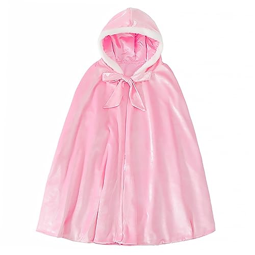 LIFKOME 1 Stück Kinder Umhang Prinzessin Umhang Kleider Maskerade Kostüm Kinder Umhang Weihnachten Umhang Kleid Für Kleidung Kapuzenkleid Umhang Baumwolle Rosa von LIFKOME