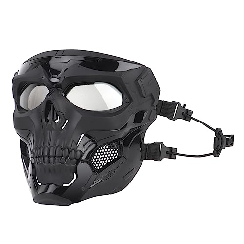 LIFKOME 1 Stück Schwarze Skelett Vollgesichtsmaske Für Halloween Cosplay Zombie Themen Maskerade Party Und Survival Spiele Taktische Maske Für Authentischen Look von LIFKOME