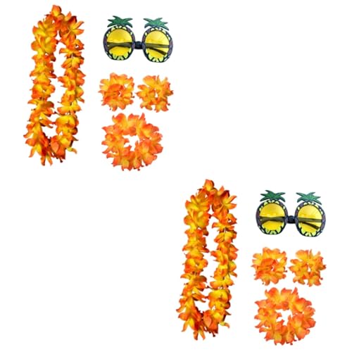 LIFKOME 10 Stk Hawaii-kopfschmuck Ananas-brille Hawaiianisches Armband Hawaii-girlande Hawaiianische Halskette Hawaiianische Blumenkette Lustige Brille Partybrille Hawaii-armband von LIFKOME