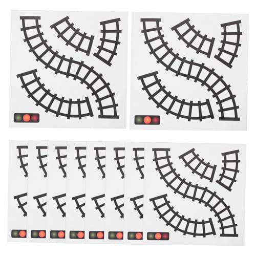 LIFKOME 10 Stück Verkehrszeichen Aufkleber Transport Wandaufkleber Bahngleis Klebeband Rennstrecken Aufkleber Klebeband Verkehrs Wandaufkleber Verkehrsschilder Straßen von LIFKOME