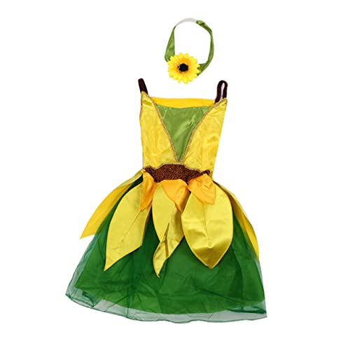 LIFKOME 1Stk Bühnenkostüm Mädchen Tüllrock Sonnenblumen Kostüme Outfit Sonnenblumen verkleiden sich Kostüme für Mädchen Tutu-Rock kinderkleider kinderkleidung clothes Partyrock Yellow von LIFKOME