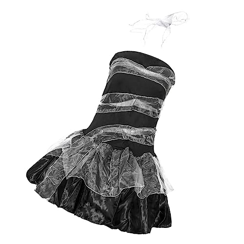 LIFKOME 1Stk Halloween-Kleid brautkleid halloween costume de halloween party outfit vampirkleid Zombie-Brautkostüm Strampler für Damen Partykleidung Kleid der Geisterbraut Polyester Black von LIFKOME