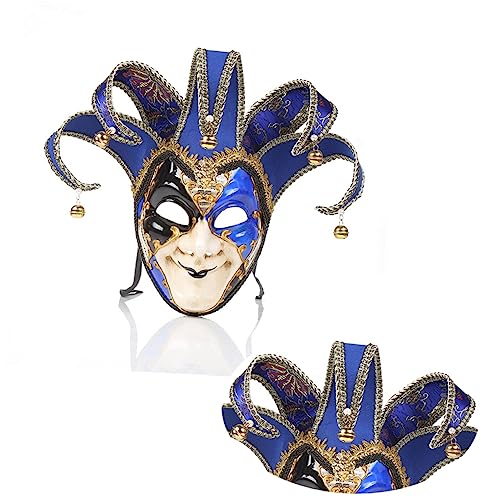 LIFKOME 1Stk Maskerade-Maske Clown Halloween-Maske masken halloween Maskerade Halloween Skelettmaske Halloween halloweenmaske halloween masken Clown-Maske Clownmaske für Erwachsene Blue von LIFKOME