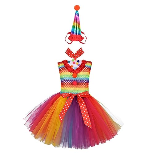 LIFKOME 1Stk Regenbogen Kleid Set kinderkleider kinderkleidung rainbow skirt the outfit Regenbogenanzug kleinkind mädchen kleider Gazekleid Vestidos Regenbogenkostüm Regenbogen-Partykleid von LIFKOME