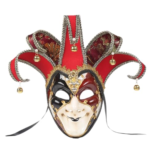 LIFKOME 1Stk Retro-Clown-Maske halloween maske halloween-maske maske cosplay opmasken Vollgesichtsmaskenkostüm goldene Maskerademaske Halloween-Clown-Maske Maskerade-Maske Clown rot von LIFKOME