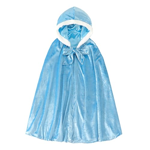 LIFKOME 1Stk Umhang für Kinder Kindermantel Kinder Umhang Maskeradekostüm Abschlussball Mantel für Leistung Halloween Costume Halloween Kleidung Cosplay-Mantel Partykostüm Baumwolle Blue von LIFKOME