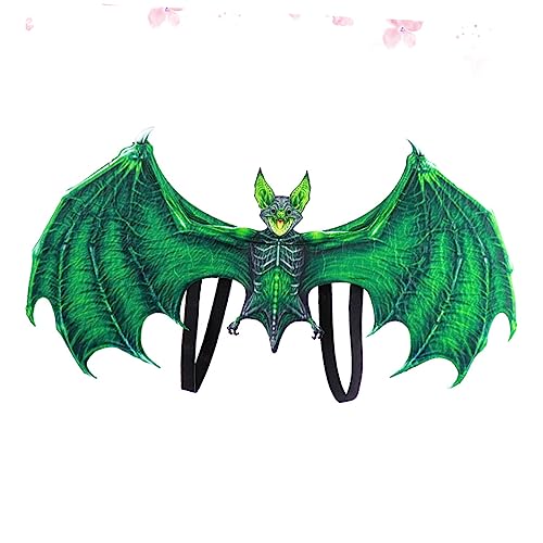 LIFKOME 1stk Fledermausflügel Halloween Karnevalsflügel Fledermauskostüm Flügel Kostüm Kinderkostüme Vampirfledermaus Kostüm Für Kinder Pu-schaum Und Vliesstoff Green von LIFKOME