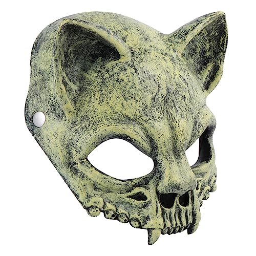 LIFKOME 1stk Halloween-schädel-maske Halloween-masken Für Erwachsene Wolfsgesichtsabdeckung Zarte Designmaske Halloween-dekorationsmaske Kostümmaske Für Halloween Grusel Pu-schaum Yellow von LIFKOME