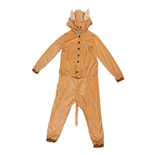 LIFKOME 1stk Känguru-strampler Tierische Overalls Halloween-cosplay-outfit Einteiliges Kostüm Halloween-party Kostüm Mit Schnallendesign Halloween-overall Crystal-samt-stoff Khaki von LIFKOME