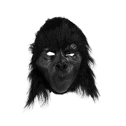 LIFKOME 1stk Schimpansen-maske Masken Halloween Schreckliche Kostümmaske Tierkopfmaske Tiermaskenkostüm Gruselige Maske Maskerade-maske Rollenspielmaske Cosplay Gorilla Black Weiches Gummi von LIFKOME