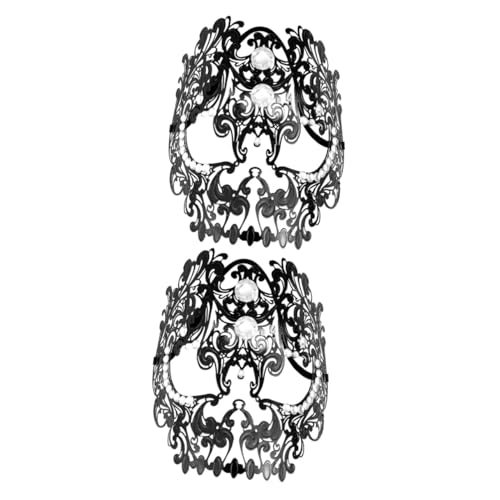 LIFKOME 2 Stk Tanzmaske halloween masken halloweenmaske Gesichtsmaske Acrylmaske Maskerade Maske Frauen Kostüm Abschlussball Maske Diamant-Maskerade-Maske Maske aushöhlen Acrylbohrer Black von LIFKOME