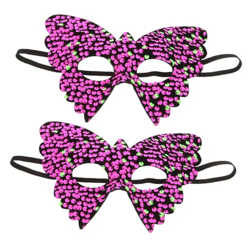 LIFKOME Elegante Venezianische Maske Halbmaske Maskenball-partymaske für Frauen mit Pailletten und Gummiband für Halloween von LIFKOME