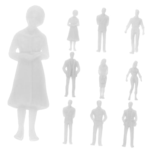 LIFKOME 20 Stück Unbemalt Kunststoffmodell Baufiguren für Diorama Modellbahn Landschaften Schulprojekte und Puppenhäuser LIFKOME 20 Stück Unbemalt Kunststoffmodell Baufiguren für Diorama Modellbahn Landschaften Schulprojekte und Puppenhäuser von LIFKOME