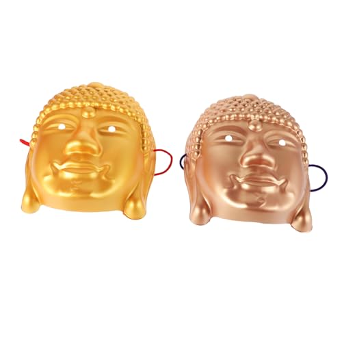 LIFKOME 2Pcs Erwachsene Buddha Für Halloween Und Karneval Funny And Novel Party Maske Ideal Für Maskerade Und Karneval Gras von LIFKOME