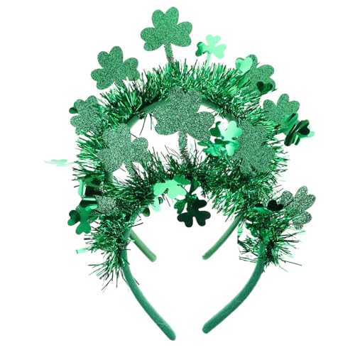 LIFKOME 2Pcs St. Patricks Day Stirnbänder Grün Glitzer Shamrock Hairbänder Kopfbedeckungshaarzubehör Für Frauen Kinder Party Gefälligkeiten von LIFKOME