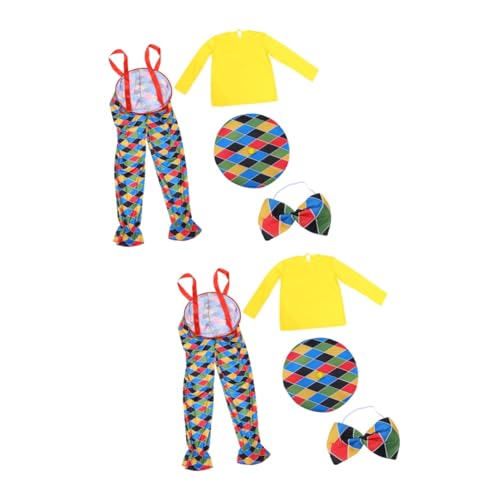 LIFKOME 2St Clown-Anzug halloween costume halloween kleidung funny costume Kostüm Halloween-Kostüme für Männer Performance-Bekleidung Performance-Kostüm Chemiefasermischung von LIFKOME