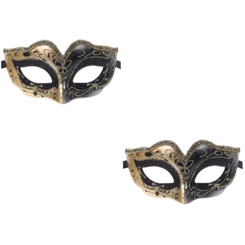 LIFKOME 2st Halbmaske Für Kinder Maskerade Cosplay-masken Karneval-maske Venezianische Partymasken Luxusmaske Dekorative Halbmaske Cosplay-maske Für Kinder Party-kostümmaske Black Gurt von LIFKOME