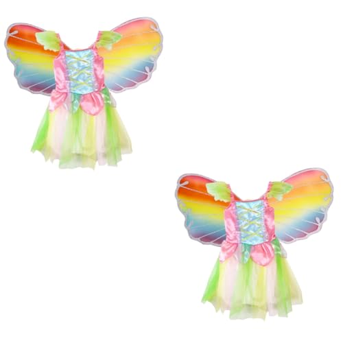 LIFKOME 2st Kinderkleid Regenbogenkleid Feenkleid Feenkostüme Für Mädchen von LIFKOME