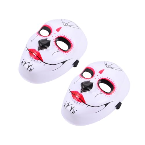 LIFKOME 2st Maske Halloween Dämonengesichtsabdeckung Umweltschutz-pvc Weiß von LIFKOME