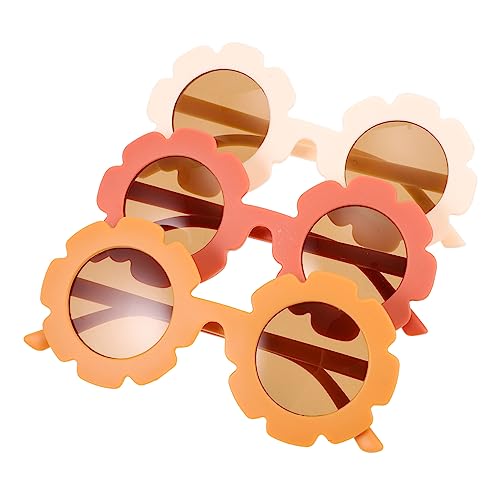 LIFKOME 3 Paar Sonnenbrille Mädchen Haarschmuck Kreisbrille Cosplay Brillen kindersonnbrillen sunglasses schnapsgläser Sonnenblumengläser für kinderbrille ac von LIFKOME