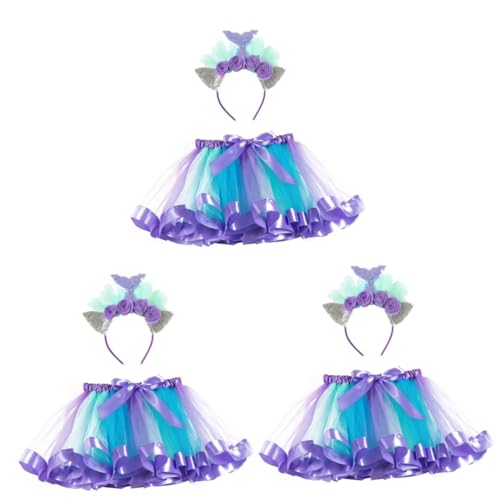 LIFKOME 3 Sätze Weihnachts-Tutu-Rock für Mädchen Halloween Mädchen Tutu Rock Meerjungfrau-Tutu-Outfit princess dresses for Tutu-Rock für Kinder meerjungfrauen Meerjungfrau-Stirnband von LIFKOME