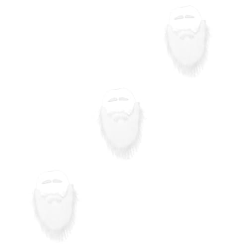 LIFKOME 3 Sätze Weihnachtsbart Augenbrauen Maske Lustiges Weihnachtsmann Bart Kostüm Fake augenbrauen Fake Beard Halloweenkostüm falscher Schnurrbart Weihnachten gefälschter Schnurrbart von LIFKOME