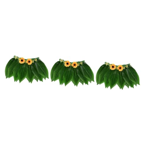 LIFKOME 3St Hawaii-Grasrock hawaiian hawaiketten hawaian hawaij hula ketten hula hip junplee hula Beach party hula milla hawaii accessoires hawaiin Hawaii Stoff Grasrock Hawaii-Hula-Rock von LIFKOME