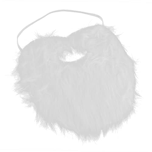 LIFKOME 3St falscher Bart dekorativer Bart echte Weihnachtsbärte Santa gefälschter Bart weihnachtsmannbart Fake Beard Fake Schnurrbart Weihnachtsmann-Bart Maskerade Kleid Bart Nylon Weiß von LIFKOME