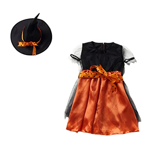 LIFKOME 4 Sätze Halloween-Kleider halloween hut halloween costume skirt Halloween-Rock Halloween-Party Halloweenkostüm Neuheit Halloween-Hut dekoratives Halloween-Kleid Stoff Orange von LIFKOME