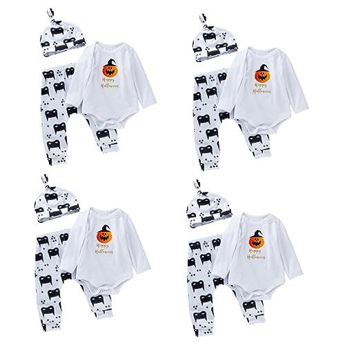 LIFKOME 4 Sätze Halloween-spielanzug Babykostüm Sommeroutfits Für Jungen Outfit Für Mädchen -outfit -halloween-outfit -overalls Für Jungen Neugeborenen-outfit Baumwolle von LIFKOME