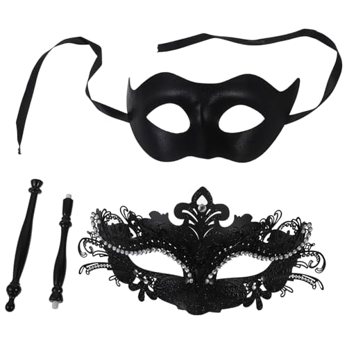 LIFKOME 4 Stück Cosplay-Maske für Frauen halloween masken halloweenmaske schwarzen masken Halloween-Maske Kindermaske Maskerade-Maske für Frauen Maskerade-Maske für Party Plastik Black von LIFKOME