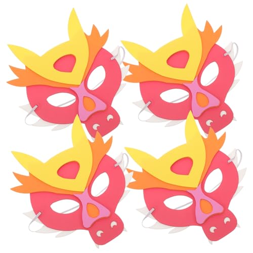 LIFKOME 4 Stück Kindermaske Zum Jahr Des Drachen Süße Tiermaske Dekorative Maske Cosplay-tiermaske Cosplay-maske Cosplay-partymaske Drachenmaske Für Kleinkinder Tiermaske Für Party Eva von LIFKOME