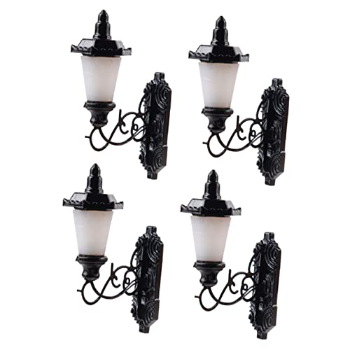 LIFKOME 4 Stück Miniatur Wandlampen Modell Schwarze Micro Landscape Lampen mit Warmgelbem Licht Dekorative Sandtisch Materialien für Puppenhäuser und Kompakt und Detailreich LIFKOME 4 Stück Miniatur Wandlampen Modell Schwarze Micro Landscape Lampen mit Warmgelbem Licht Dekorative Sandtisch Materialien für Puppenhäuser und Kompakt und Detailreich von LIFKOME