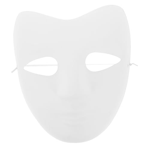 LIFKOME 5 Stück Handbemalte Weiße Embryo Maske Kleidung Weiße Einfarbige Masken Leere Gesichtsmaske Farbmaske Maskerade Masken Bemalbare Weiße Einfarbige Maske Weiß Für Frauen von LIFKOME