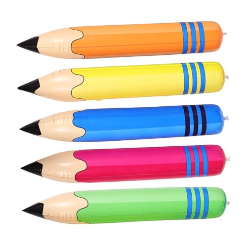 LIFKOME 5 Stück Teiliges Riesiger Aufblasbarer Buntstift aus PVC für Kindergarten Sport und Lernspiele Langlebig Sicher Leicht Tragbar Bunte Partydekoration für Geburtstags und LIFKOME 5 Stück Teiliges Riesiger Aufblasbarer Buntstift aus PVC für Kindergarten Sport und Lernspiele Langlebig Sicher Leicht Tragbar Bunte Partydekoration für Geburtstags und von LIFKOME