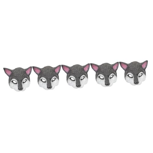 LIFKOME 5St Fuchs Maske Halloween-Fuchs venezianische Masken halloween masken halloweenmaske Gesichtsmaske Hasenkostüm für Erwachsene Party-Maske für Erwachsene PU-Maske im Tierdesign von LIFKOME