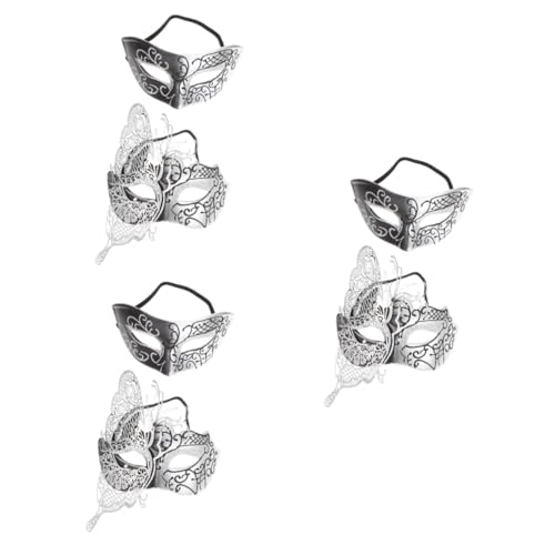 LIFKOME 6 Stk Diamant-schmetterlings-maske Maskerade Augenabdeckung Maskerade Masken Paar Masken Karnevalsmasken Schmetterlingsdesign Halloween Paar Verzierungen Black Eisen von LIFKOME