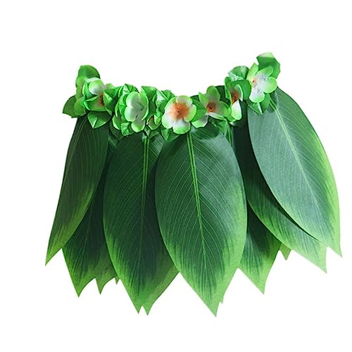 LIFKOME 6pc Hawaiian Party Kostüm Blatt Gras Rock Armbänder Stirnband Kunststoff Tropical Luau von LIFKOME