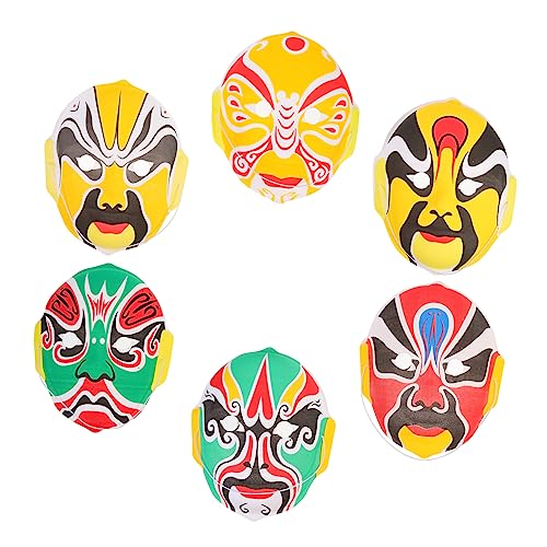 LIFKOME 6St Maske Halloweenkostüm Rollenspielkostüm Peking-Cosplay-Kostüm Chinesische Oper verkleiden sich Halloween- halloween mask hallowen masks Zubehör Cosplay-Versorgung Plastik von LIFKOME