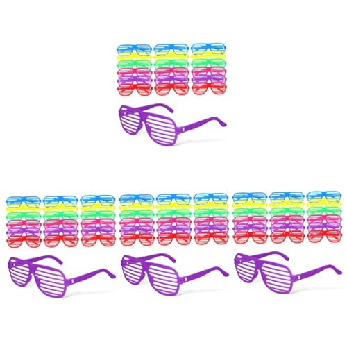 LIFKOME 72 Stück Party Brillen Zubehör Neon Shutter Brille Festival Brille Party Brille Shutter Sonnenbrille Neon Brille Festival Outfits Zubehör Party Dekoration Gastgeschenke von LIFKOME