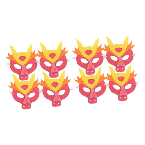 LIFKOME 8 Stk Kindermaske zum Jahr des Drachen kindermasken fasching Kinder Drachenmaske lustige Maske Cosplay-Drachenmaske Cosplay-Partymaske Drachenmaske für Cosplay Tiermaske Eva rot von LIFKOME