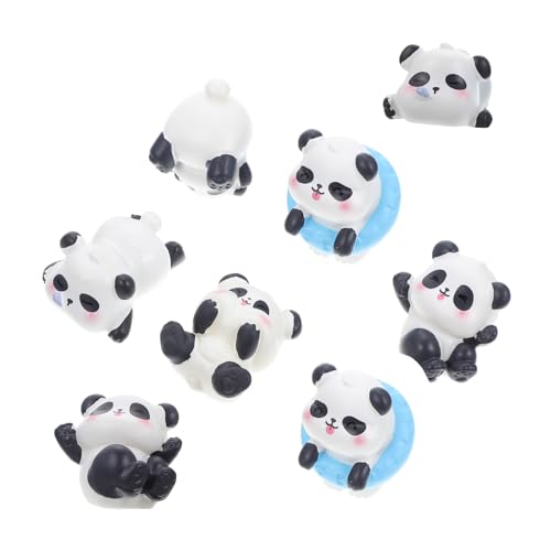 LIFKOME 8St Panda-Verzierung Mini-Puppen Figuren Mikrolandschaftsverzierungen Mini- Panda Panda geburtstagsdeko Kuchendekorationen in Panda-Form Panda-Puppen Harz von LIFKOME