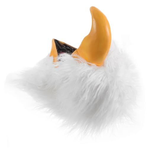 LIFKOME Adlermaske Adlerkopfmaske Vogelkostüm Falkenkostüm Tiermaske Halloween-masken Für Erwachsene Adler Gesichtsmaske Falkenmaske Adler-halloween-maske Vogel Maske Weiß Plüsch von LIFKOME